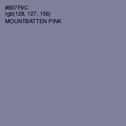 #807F9C - Mountbatten Pink Color Image