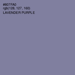 #807FA0 - Lavender Purple Color Image