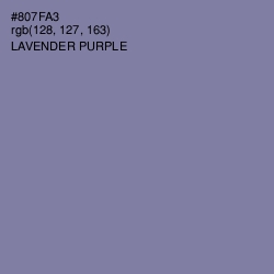 #807FA3 - Lavender Purple Color Image