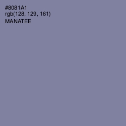 #8081A1 - Manatee Color Image