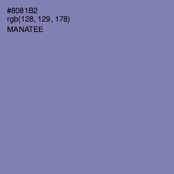 #8081B2 - Manatee Color Image