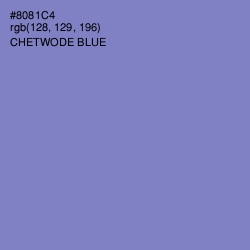 #8081C4 - Chetwode Blue Color Image