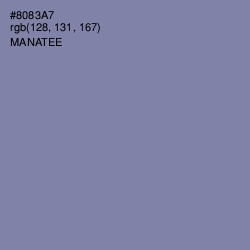 #8083A7 - Manatee Color Image