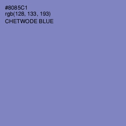 #8085C1 - Chetwode Blue Color Image