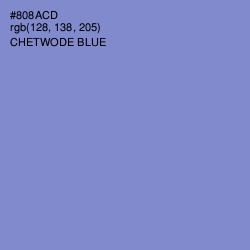#808ACD - Chetwode Blue Color Image