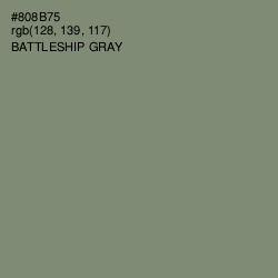 #808B75 - Battleship Gray Color Image