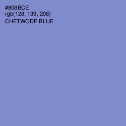 #808BCE - Chetwode Blue Color Image