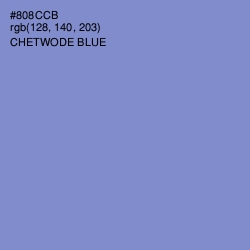 #808CCB - Chetwode Blue Color Image
