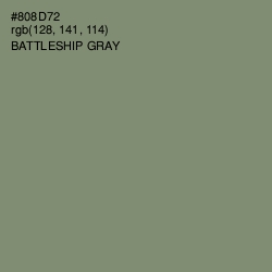 #808D72 - Battleship Gray Color Image