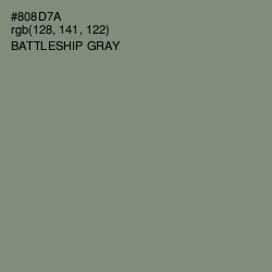 #808D7A - Battleship Gray Color Image