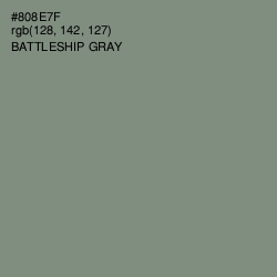 #808E7F - Battleship Gray Color Image