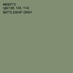 #808F72 - Battleship Gray Color Image