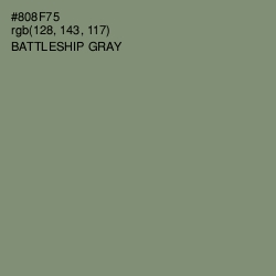 #808F75 - Battleship Gray Color Image