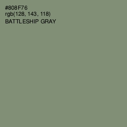 #808F76 - Battleship Gray Color Image