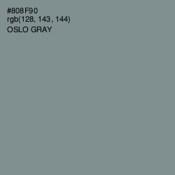 #808F90 - Oslo Gray Color Image