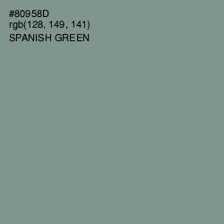 #80958D - Spanish Green Color Image