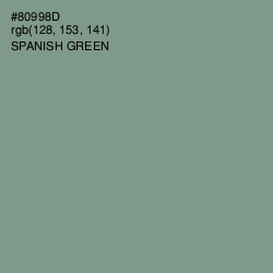#80998D - Spanish Green Color Image