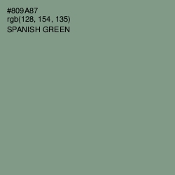 #809A87 - Spanish Green Color Image