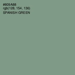 #809A88 - Spanish Green Color Image