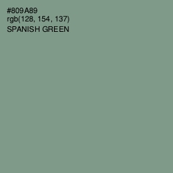 #809A89 - Spanish Green Color Image