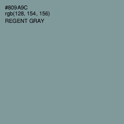 #809A9C - Regent Gray Color Image