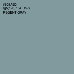 #809A9D - Regent Gray Color Image