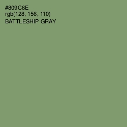 #809C6E - Battleship Gray Color Image