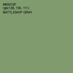 #809C6F - Battleship Gray Color Image