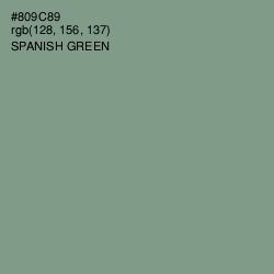 #809C89 - Spanish Green Color Image