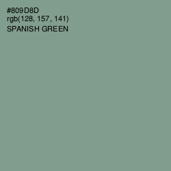 #809D8D - Spanish Green Color Image