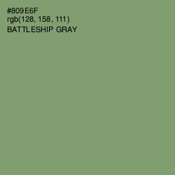 #809E6F - Battleship Gray Color Image