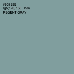 #809E9E - Regent Gray Color Image
