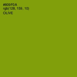 #809F0A - Olive Color Image
