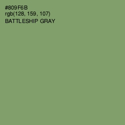 #809F6B - Battleship Gray Color Image