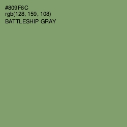 #809F6C - Battleship Gray Color Image