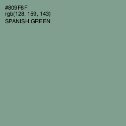 #809F8F - Spanish Green Color Image