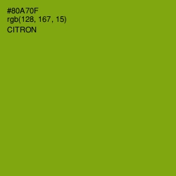 #80A70F - Citron Color Image