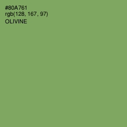 #80A761 - Olivine Color Image