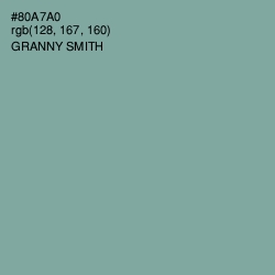 #80A7A0 - Granny Smith Color Image