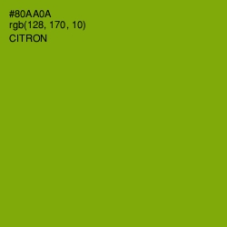 #80AA0A - Citron Color Image