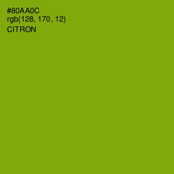 #80AA0C - Citron Color Image