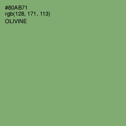 #80AB71 - Olivine Color Image