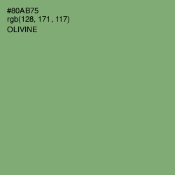 #80AB75 - Olivine Color Image