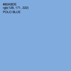 #80ABDE - Polo Blue Color Image