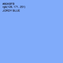 #80ABFB - Jordy Blue Color Image