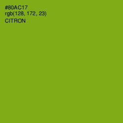 #80AC17 - Citron Color Image