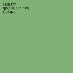 #80B177 - Olivine Color Image