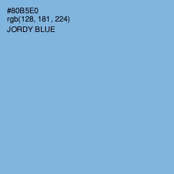 #80B5E0 - Jordy Blue Color Image