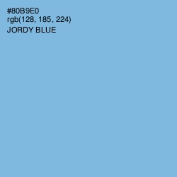 #80B9E0 - Jordy Blue Color Image