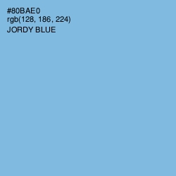 #80BAE0 - Jordy Blue Color Image